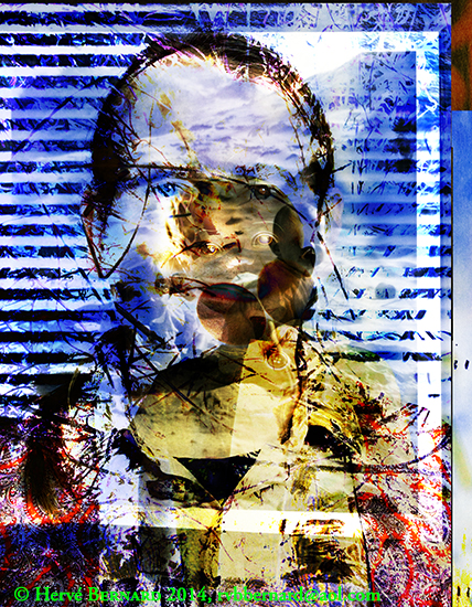 Autoportrait à la grille / Self portrait with bars